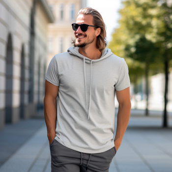Blend of Comfort and Style: Discover Our Hood T-Shirt for a Trendy, Casual Look