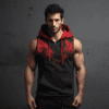 Edgy Comfort Redefined: Sleeveless Hooded Sweatshirt for a Bold, Athletic Look