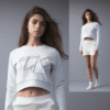 Modern Edge Meets Comfort: Crop Sweatshirt for a Chic, Casual Look
