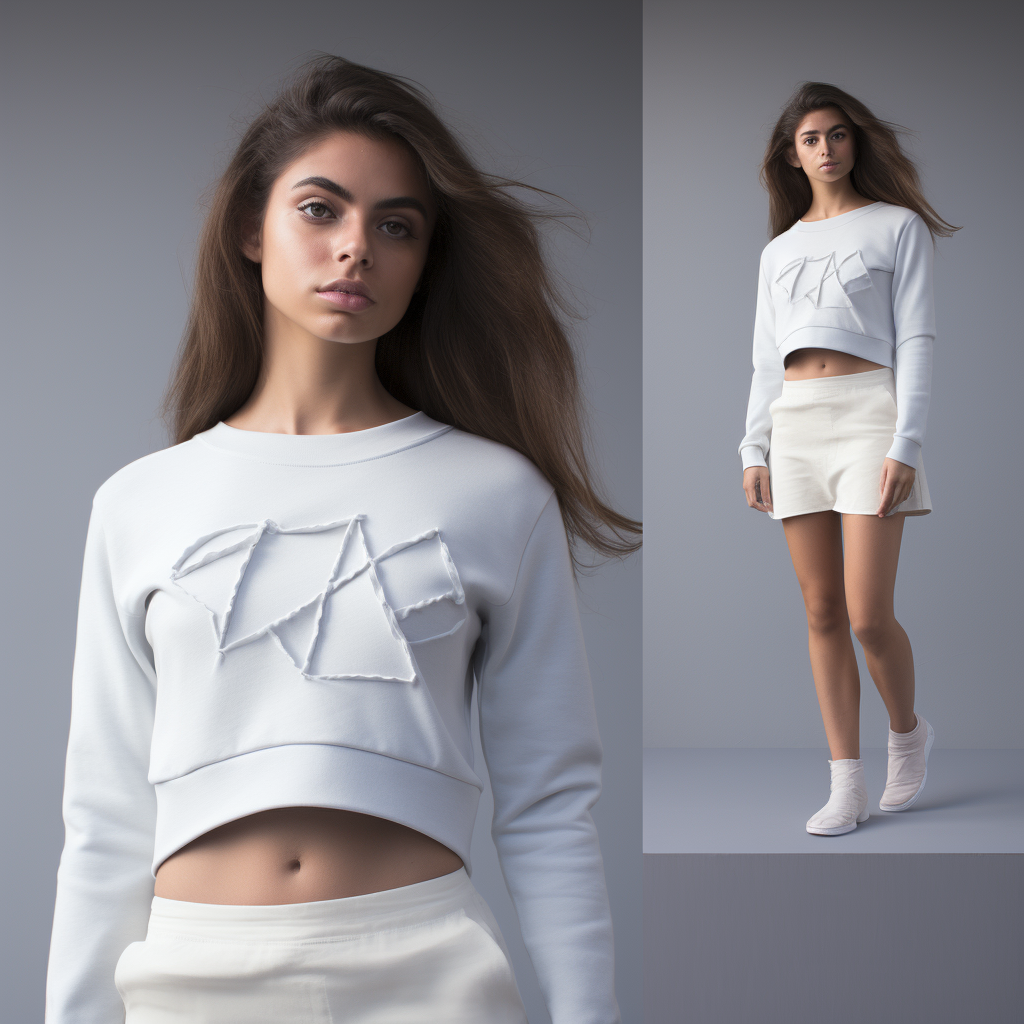Modern Edge Meets Comfort: Crop Sweatshirt for a Chic, Casual Look