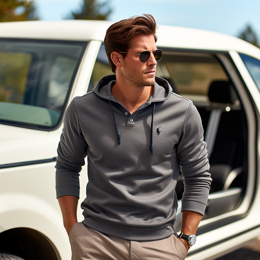 Sophisticated Leisure: Polo Sweatshirt Hoodie Combines Classic Elegance with Casual Comfort