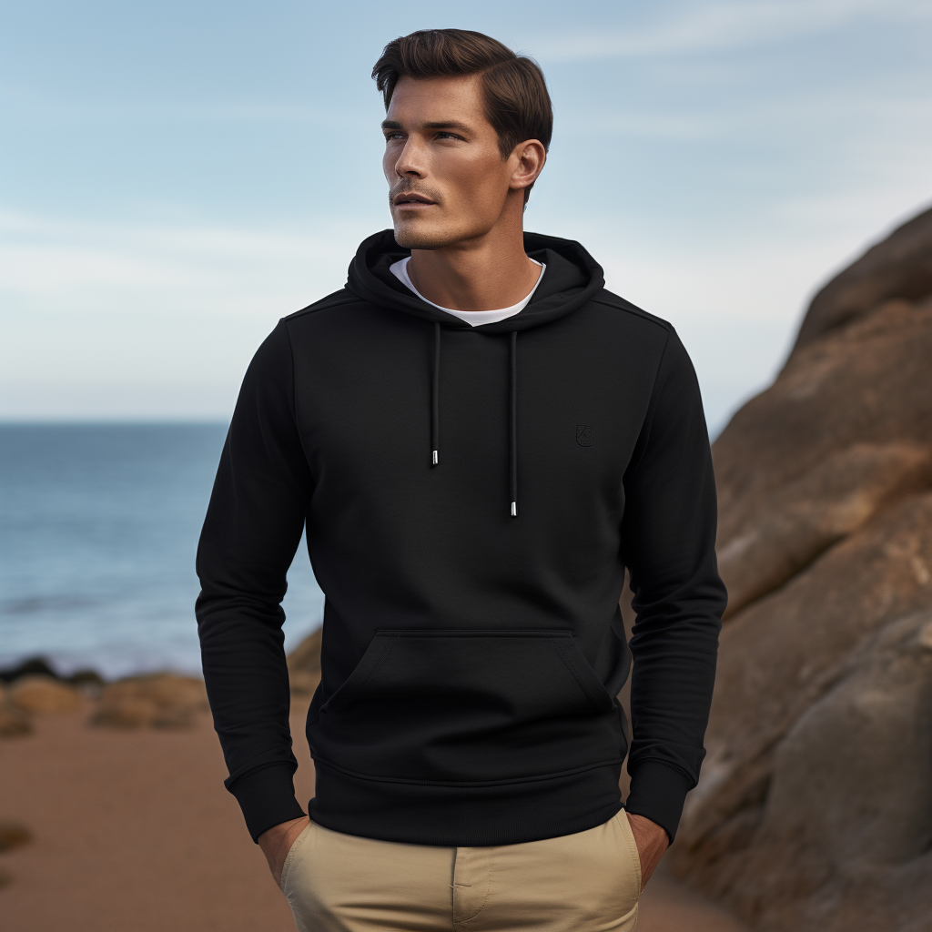 Sophisticated Leisure: Polo Sweatshirt Hoodie Combines Classic Elegance with Casual Comfort
