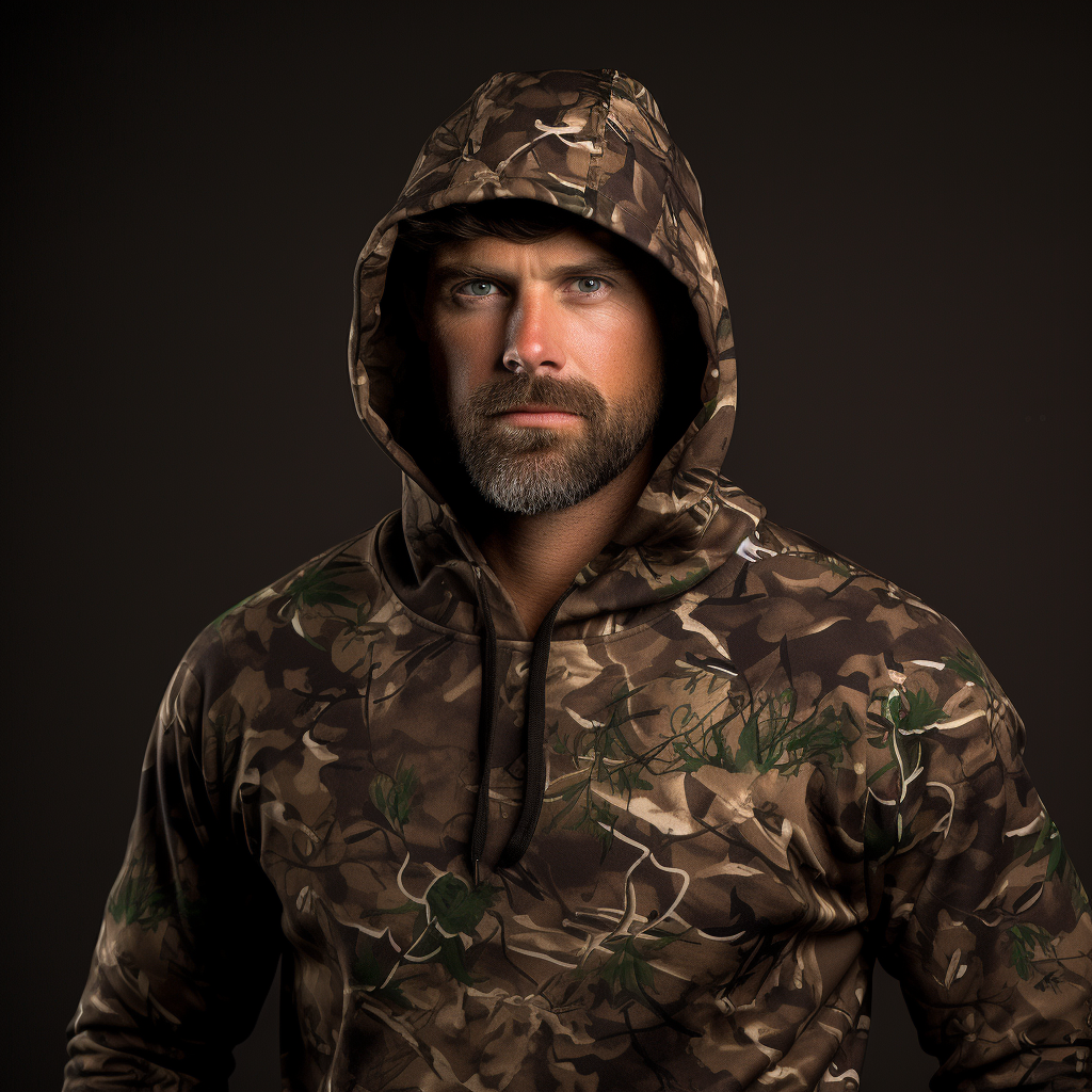 Stealth Mode Activated: Camouflage Hooded Sweatshirt for Ultimate Concealment and Comfort