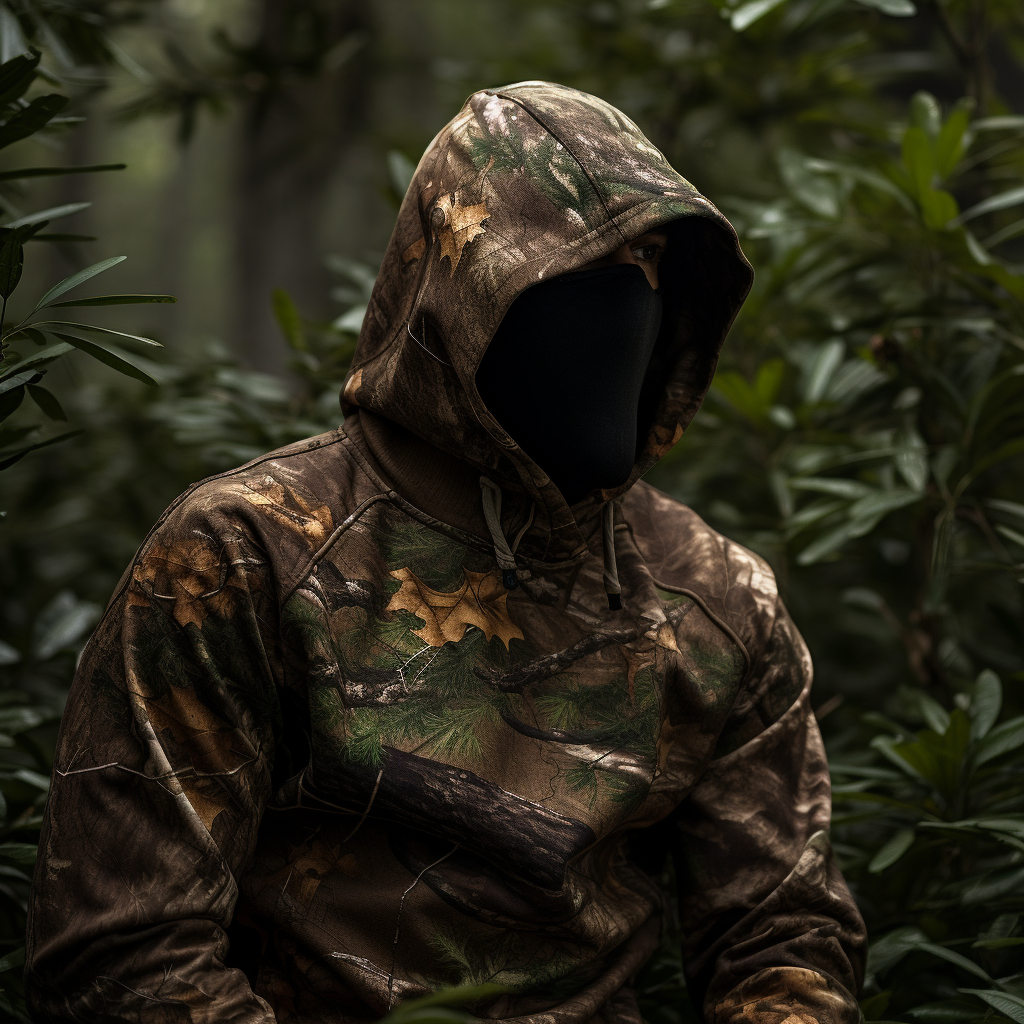 Stealth Mode Activated: Camouflage Hooded Sweatshirt for Ultimate Concealment and Comfort