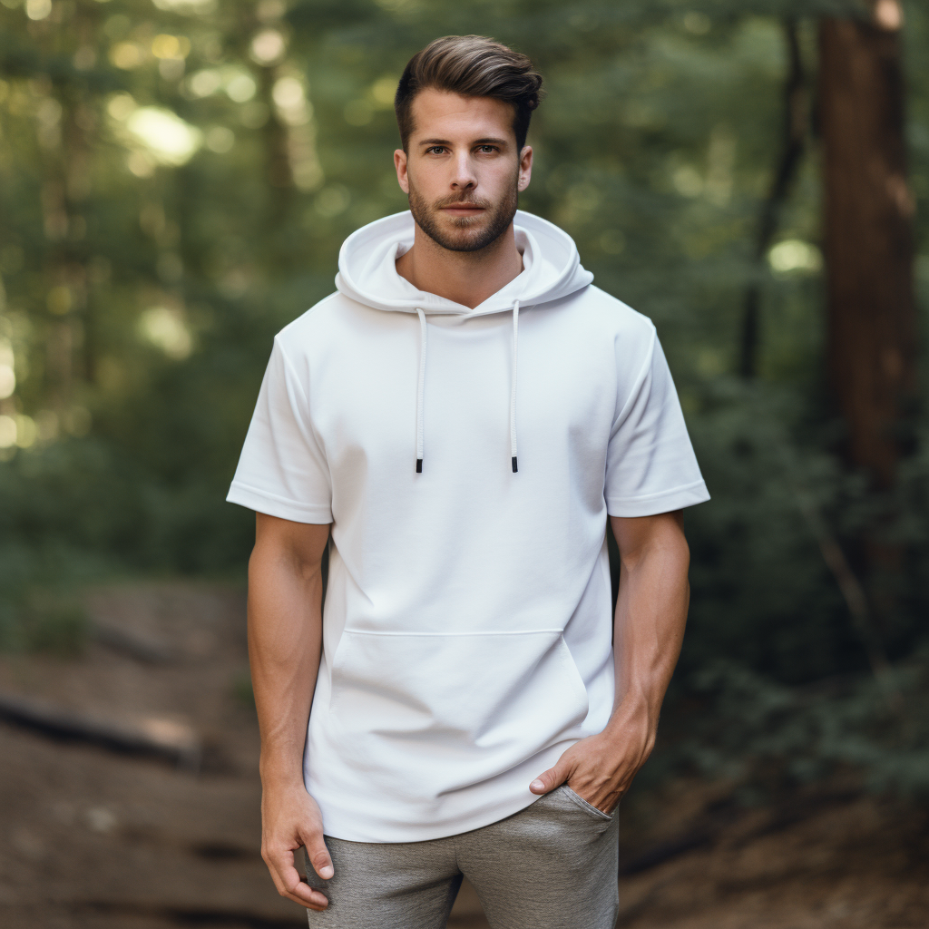Summer Essential: Short Sleeve Hooded Sweatshirt for a Cool, Casual Look