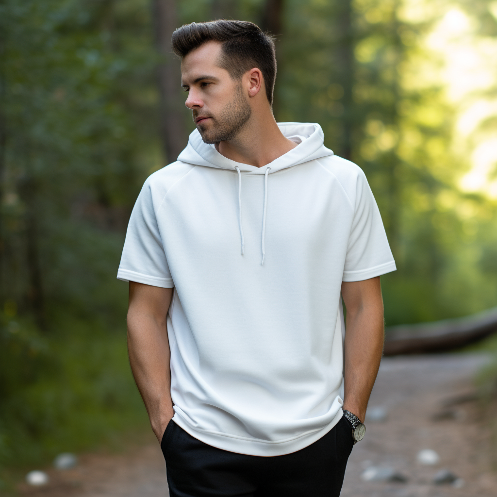 Summer Essential: Short Sleeve Hooded Sweatshirt for a Cool, Casual Look