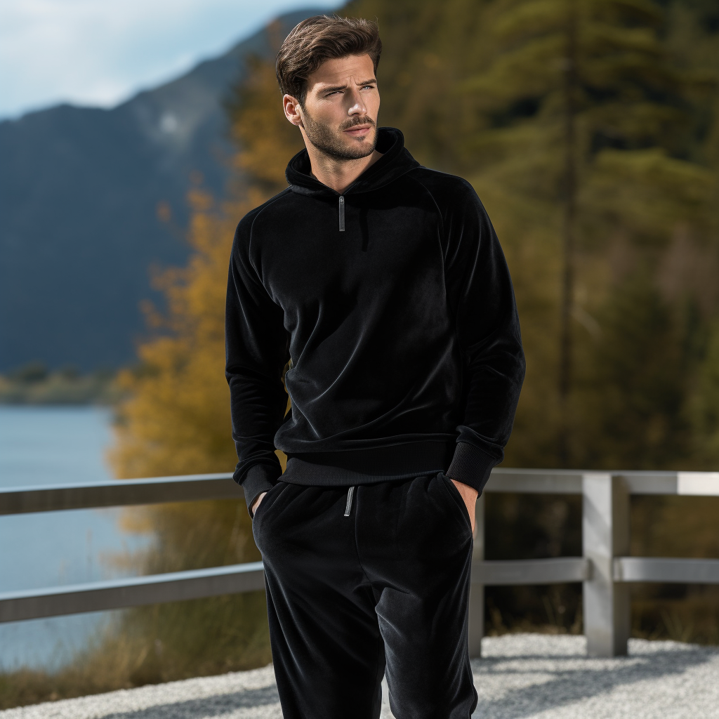 Velvet Comfort Meets Athletic Style: Luxurious Velour Tracksuit for Everyday Elegance and Comfort
