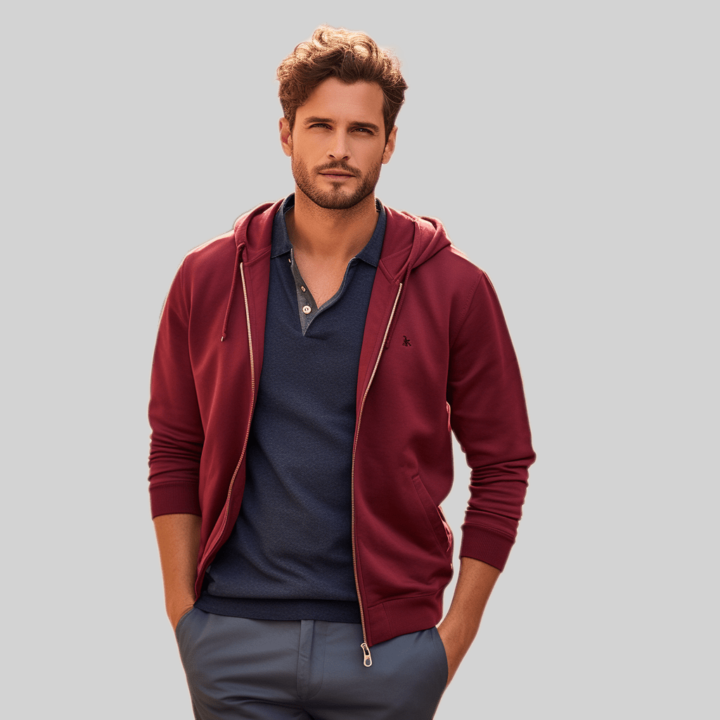 Sleek Sophistication Meets Casual Comfort: Discover Our Zip-Up Polo Hoodies for Every Occasion