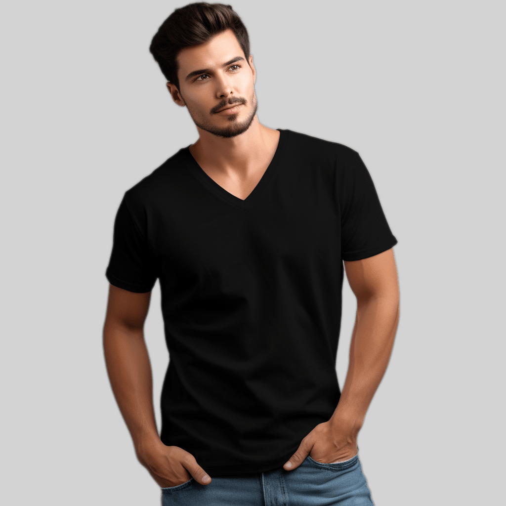 Elevate Your Casual Look: V Neck T-Shirt for Sleek Style and Comfortable Fit