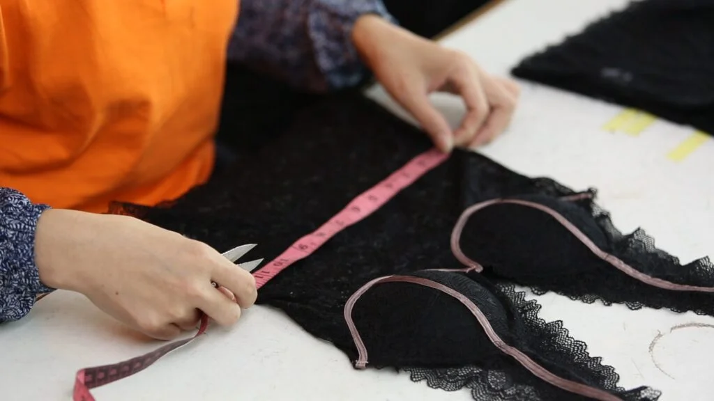 QC staff is measuring product size