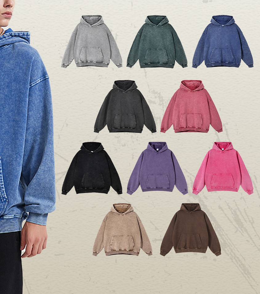 Vintage batik old washed men's trendy new sweatshirt