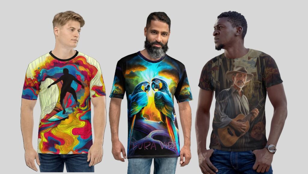 Allover Digital Print T-Shirt