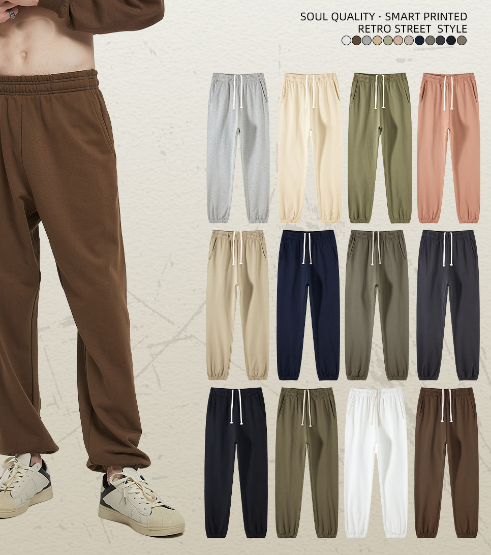 Classic Cotton Streetwear Tapered Jogger Sweatpants