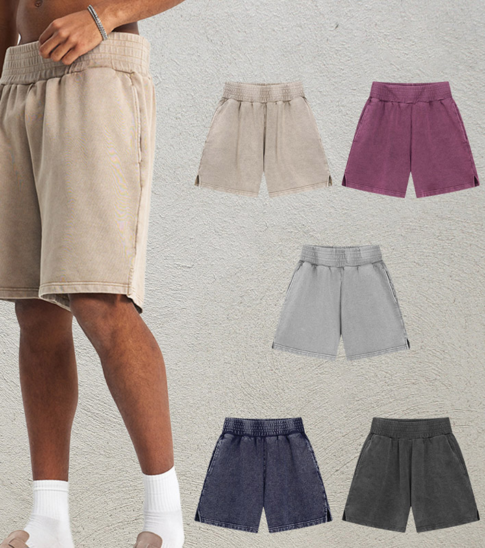 Vintage Washed Cotton Casual Shorts
