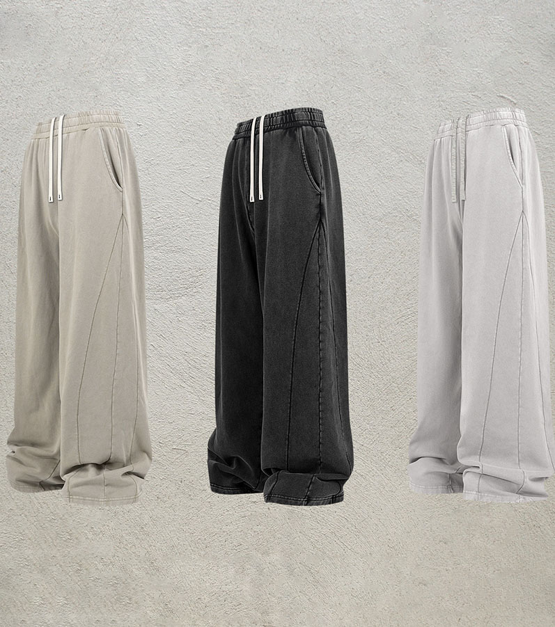 Washed Retro Wide Leg Sweatpants