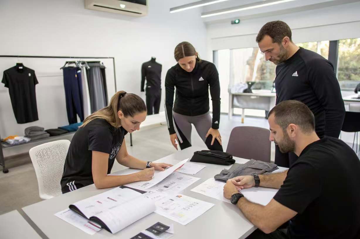 Designers in Adidas apparel discuss activewear development plans.